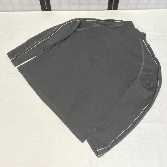 Hathaway Long Stripe Sleeve Ribbed Mock Turtleneck 1/4 Snap Neck Sweater Grey XL - Picture 9 of 11